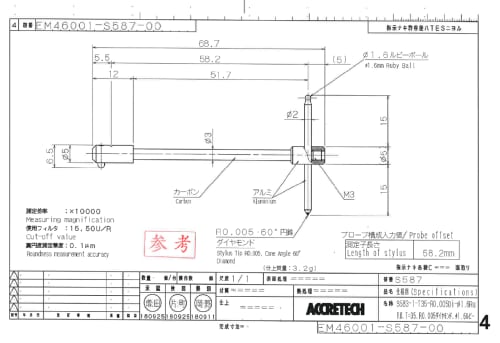 T-Stylus/Rondcom, ML58.2, B35, R=5&micro;m/60&deg; + DK1.6 product photo Back View L