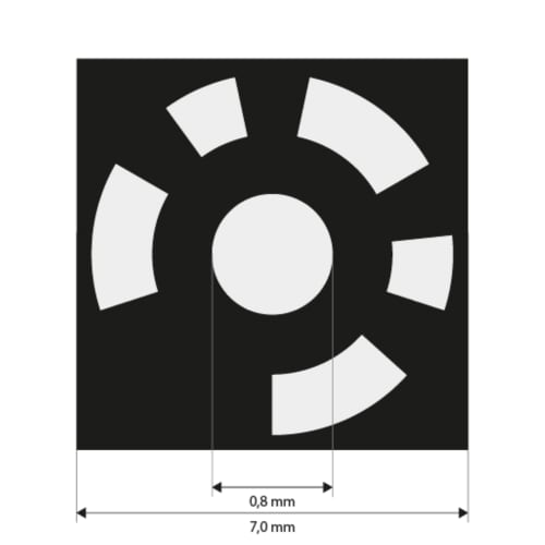 Reference Markers 0.8 mm, coded 8-427, white, medium adhesive strength product photo