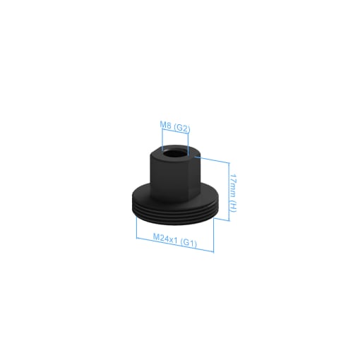 Fixing disk for Swivel arm - 17xM24x1, 2 pieces product photo Back View L