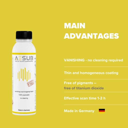 AESUB Yellow, 1 case (12 cans), vanishing, Scanning time approx. 2-4 h product photo Back View L