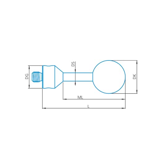 Stylus straight M5, DK5.556 L18 product photo Front View L