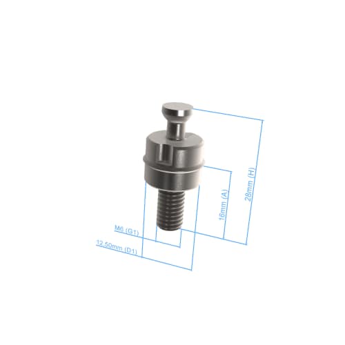 Combi bolt - M6 long, AF25, 10 pieces product photo Back View L