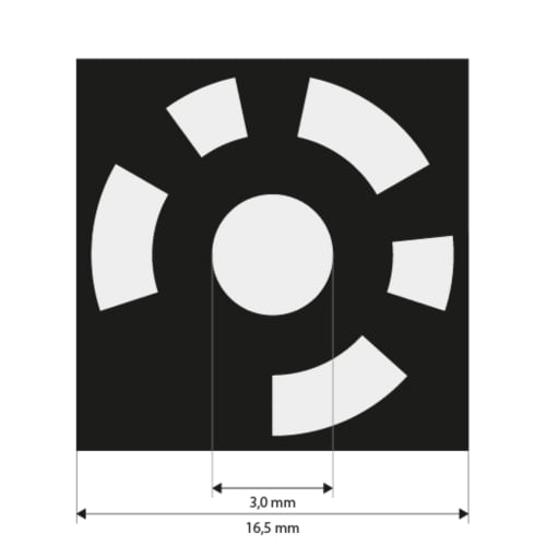 Reference markers 3.0 mm, coded 8-427, white, medium adhesive strength product photo