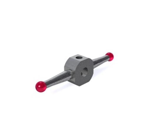 M2, T-Stylus with clamping adapter, straight, ruby sphere, tungsten carbide shaft product photo
