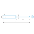 Extension stepped M5 Pro-DG20-L255-1x-CR product photo
