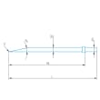 Stylus chisel/Contour d=3, L=60, ML=52, W1=12&deg; product photo