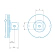 Adapter plate Bundle 2 VAST (XT) gold, cube-5x-M5 product photo Back View S