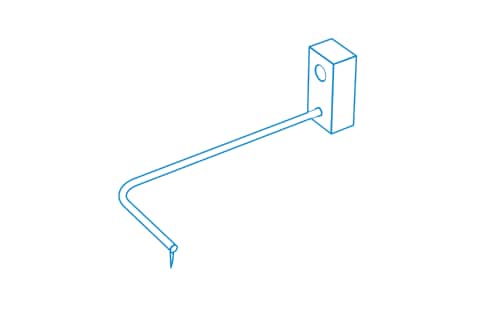 Contour styli (chissel) with arm and horizontal offset