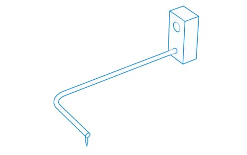 Contour styli (conical) with arm and horizontal offset